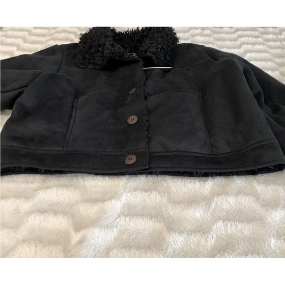 Love Tree Faux Suede/Fur Black Jacket NWT Size Medium - Picture 8 of 15